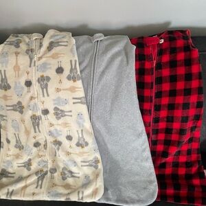 Sleep sacks (3) all are fleece with double zipper.